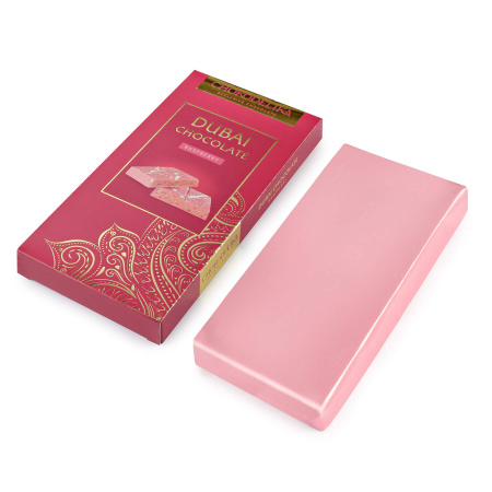 Шоколад белый с начинкой "Dubai Raspberry" с начинкой малина, 180 гр