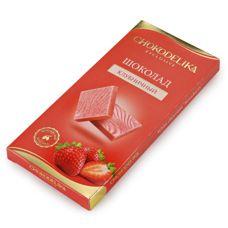 Шоколад белый "Клубничный" 25г