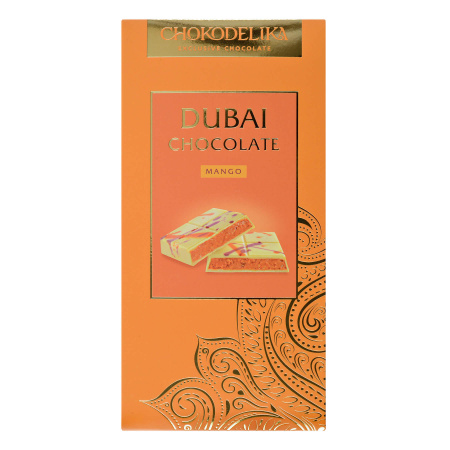 Шоколад белый с начинкой "Dubai Mango" с начинкой манго, 180 гр
