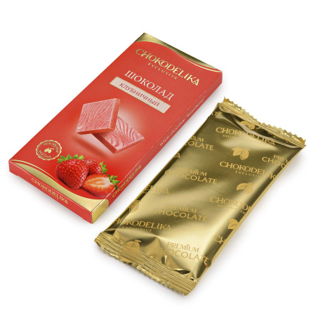 Шоколад белый "Клубничный" 25г