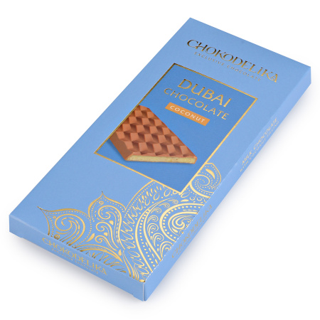 Шоколад молочный Dubai Coconut с начинкой кокос, 50 гр